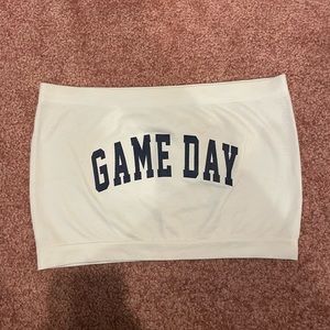 Blue and white gameday bandeau